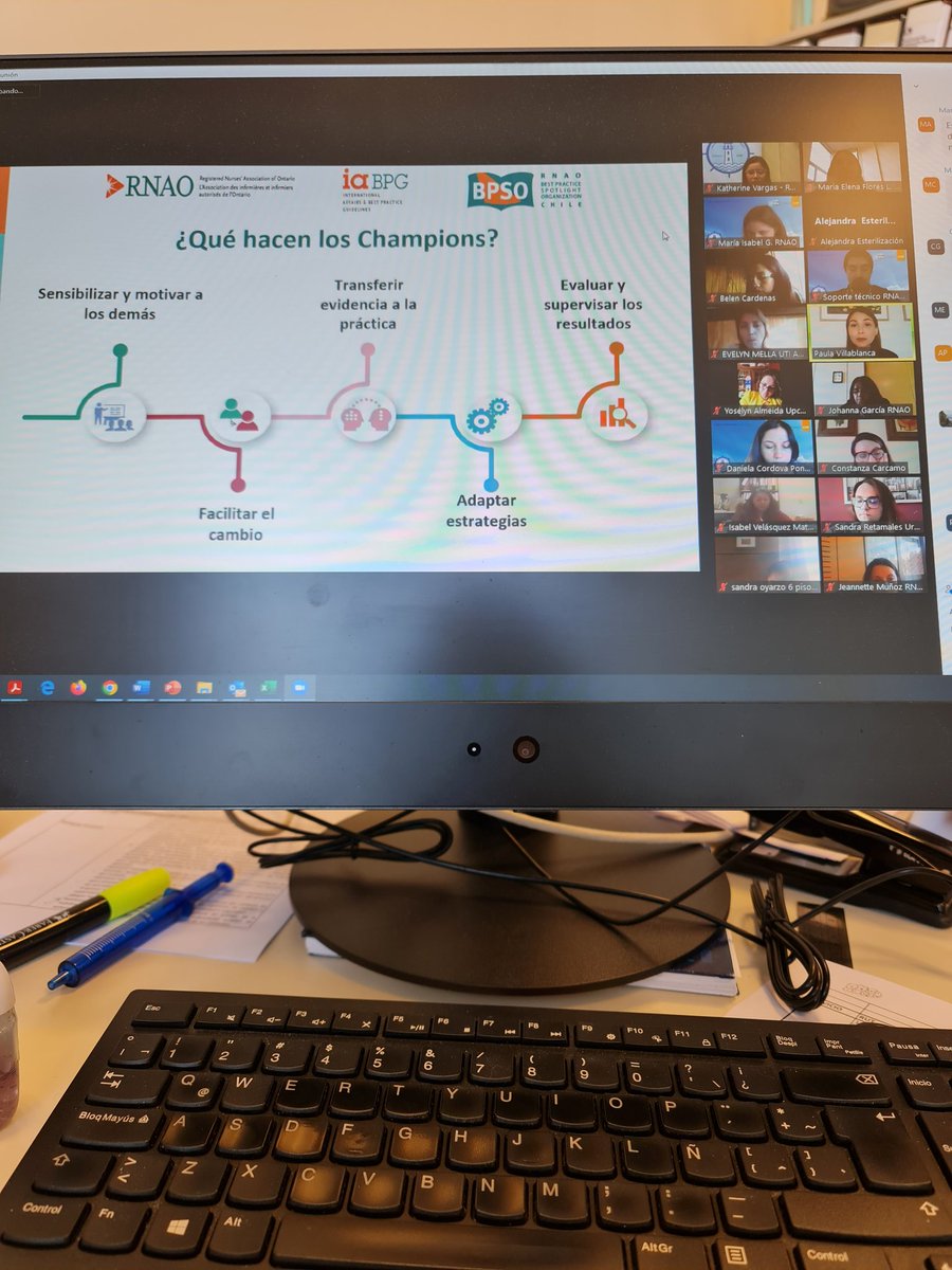 Manefloresl's tweet photo. Excelente presentacion nos realiza  @paulavillablanca acerca del rol de los champions clinicos!!! @BPSO_HPM, @DorisGrinspun @Kathetvj @rpintornao @valeska_b_ch_v @matamala_daniel @Rominagallardot @cherylsilvana https://t.co/vbq59xni21