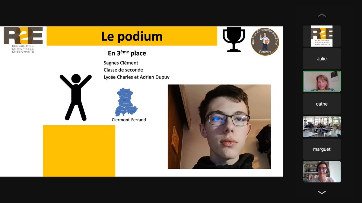 Rencontres2e's tweet photo. @lindaguillon a aux #secondes des #voiesgénérale et #voietechnologique les prix du #R2Econcours #MPOGO
Bravo aux gagnants :
- Sagnes Clément qui arrive 3ème
- Bruyere Lilou qui termine 2ème
- Belair Mathias, 1er des secondes du concours !!!
@HachetteEduc @TotalEnergies_F https://t.co/VP4WCAfBNN
