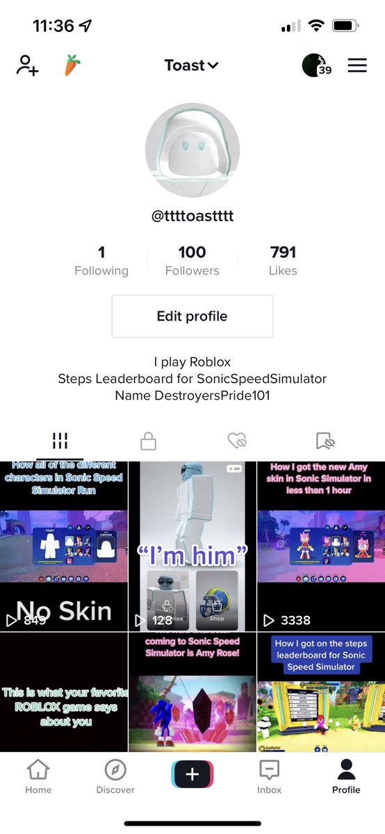 ttttoastttt's tweet photo. 100 followers on tiktok!!! Thank you! #SonicSpeedSimulator #sonic #roblox #robloxtiktok https://t.co/kXPkivxbsW