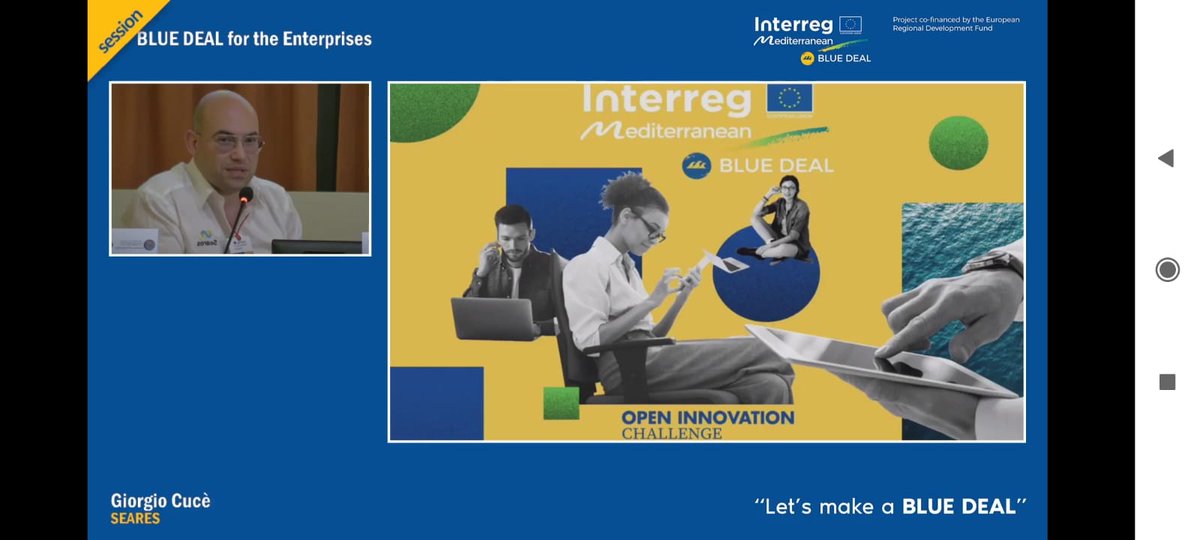 bluedeal_med's tweet photo. #BDFinalConference #OIChallenge
🗣️ Giorgio Cucè @Seadamp present us their solution and possible installation areas for their devices and also shares with us their feeling participating at this #OIaction
#bluegrowthcommunity https://t.co/xZeHWMf7sm