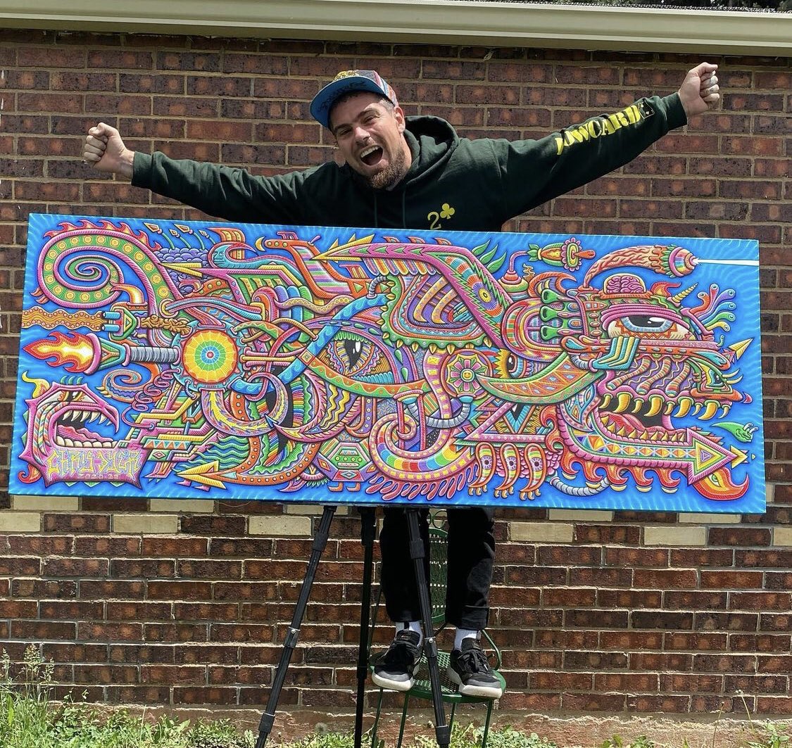 GM Gang!

<a href="/positivecreator/">Chris Dyer</a> is having a great morning as he finished this Fish Bomb painting!

He’s been workin on it for months &amp; now its finally completed!

Niceness