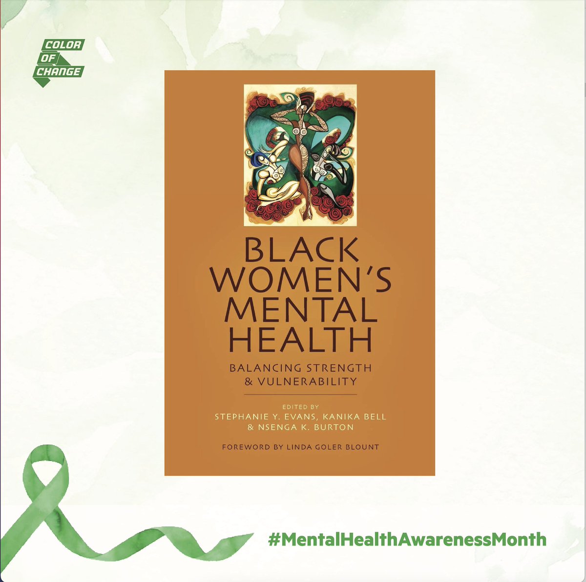 Book cover entitled, "Black Women's Mental Health" by Dr. Evans