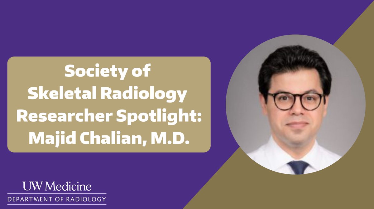 Congrats to @MajidChalian, who was recently selected to be the @SSRbone Researcher Spotlight! Read more: bit.ly/3NdxJSG #radiology #radiologyresearch #radtwitter #medtwitter