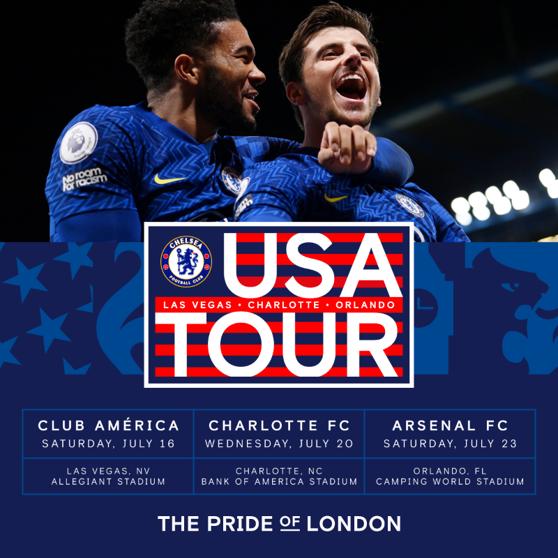 ChelseaFC's tweet photo. Pre-season tour confirmed! 🇺🇸

#FCSeries