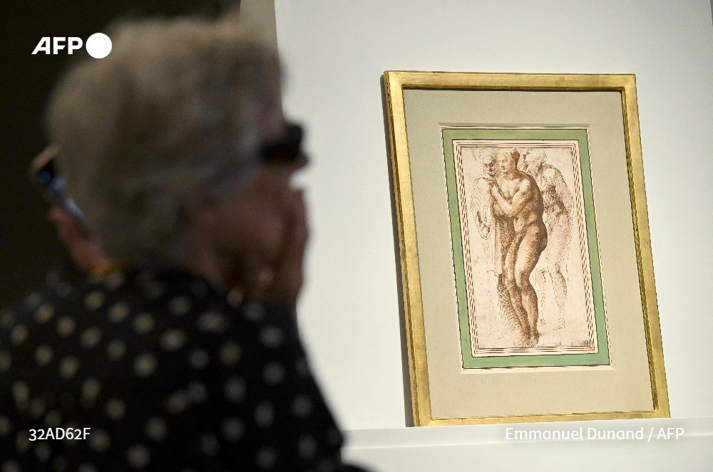 #UPDATE A recently rediscovered sketch by Michelangelo, the artist's first known nude, sold at auction at Christie's in Paris on Wednesday for 23 million euros ($24 million), a record for one of the Italian master's drawings u.afp.com/wu4X