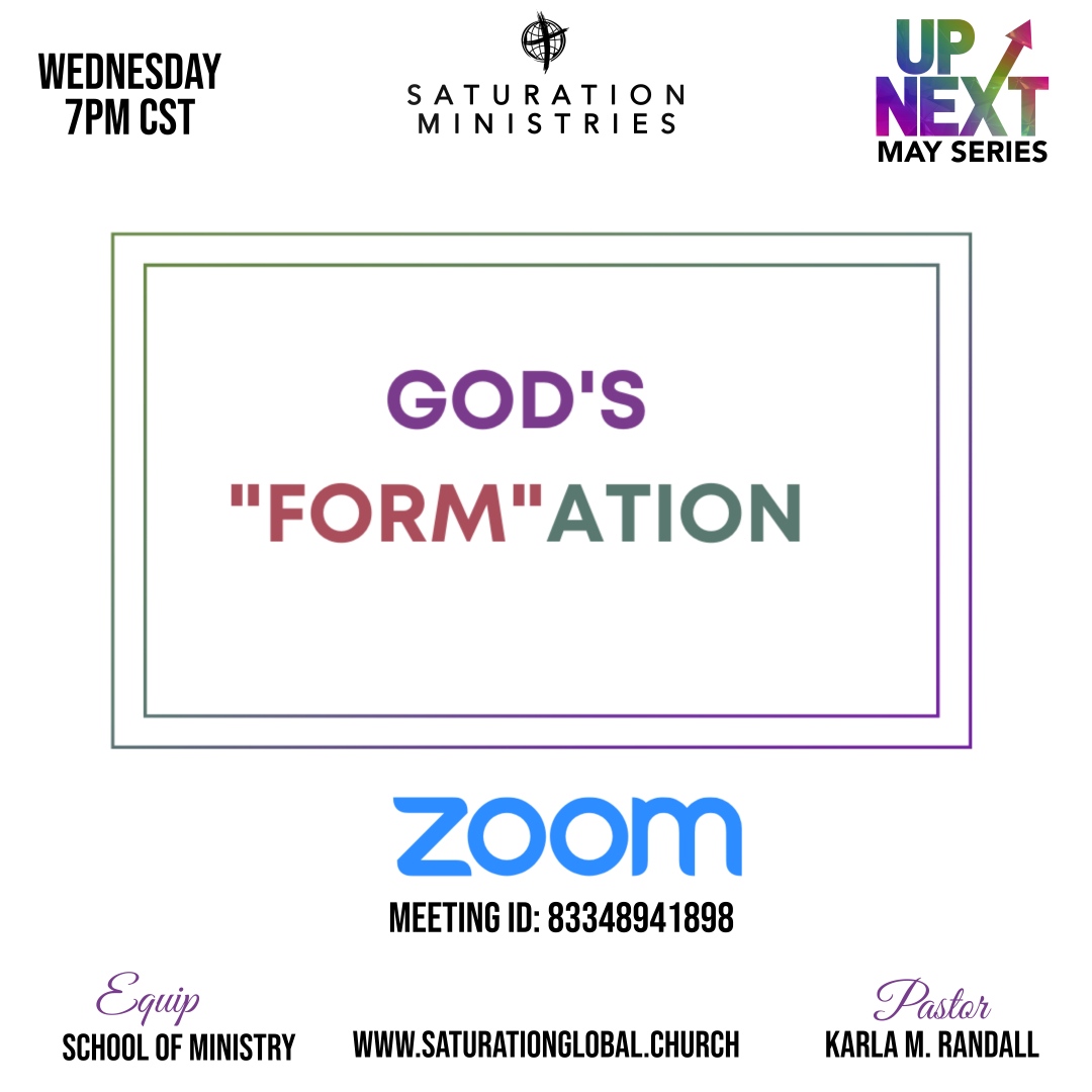 saturationgbl's tweet photo. There was so much meat in Sunday's message. Tune in tonight via Zoom as Pastor K breaks down God's "Form"ation so that we can be positioned to step into our NEXT!
Zoom Meeting Link: 
https://t.co/hOmPIv7cZW
#saturationglobal
#upnext🔥
#equip https://t.co/iGCP16KM9U