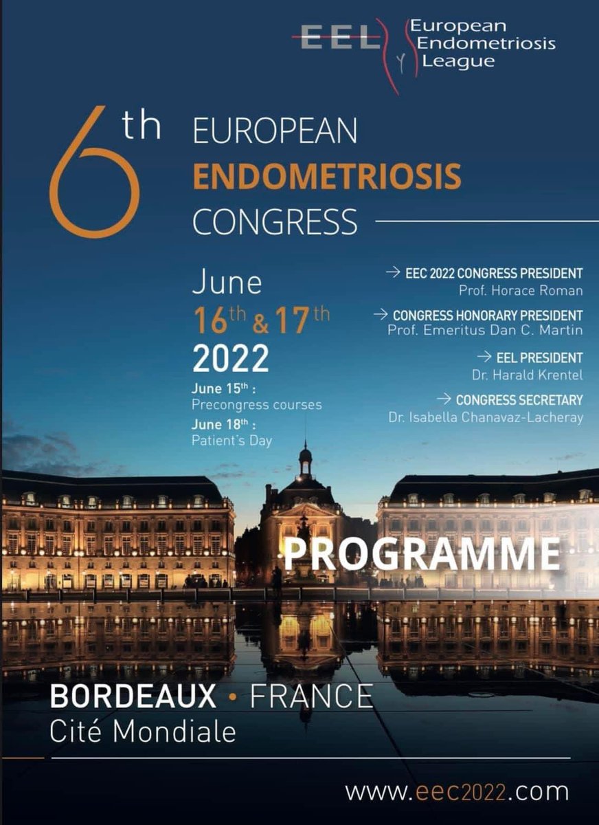 Our excitement is growing as the dates are getting closer! Make sure you have saved your dates for the EEC 2022. Looking forward to meeting you soon. #EEC2022 #endometriosis #EEL