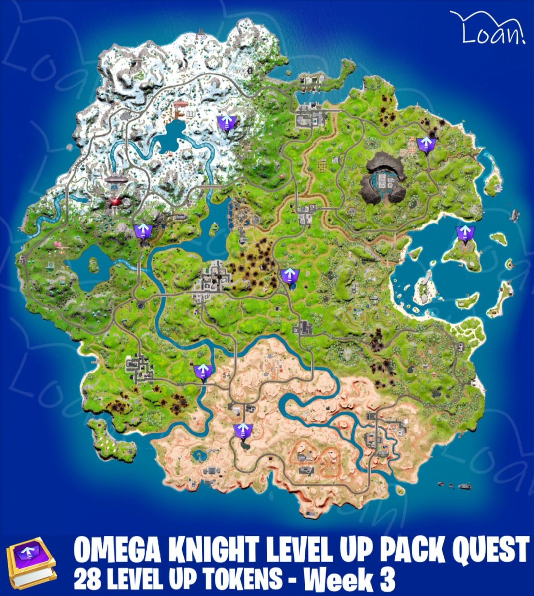 MobileMamaLlama's tweet photo. Omega Knight Week 3 Token Locations.
#Fortnite #OmegaKnight #Tokens #Week3 #FortniteChapter3Season2 https://t.co/bxDqPHT0hL