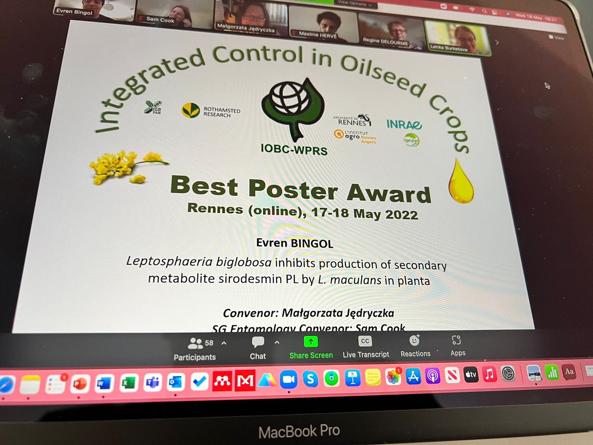James_Fortune11's tweet photo. Soo proud of Evren Bingol from @UniofHerts for #winning the BEST POSTER AWARD at the @IOBC_WPRS oilseed conference!!! Well done Evren!!! 👍 https://t.co/PyCdCPZmRb
