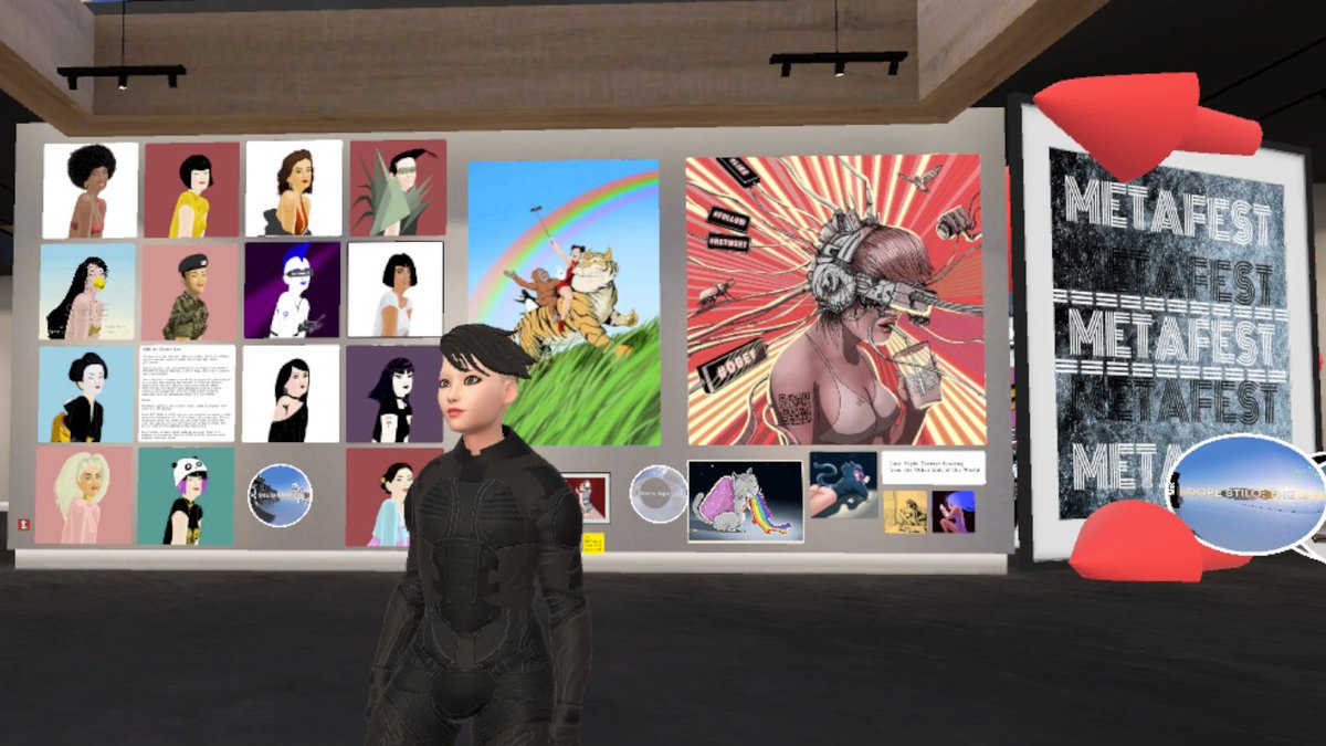ahchoen's tweet photo. I am updating my display at @METAFESTEVENT gallery.
https://t.co/lhTDogRGeM 
You can scan the QR code on the artwork on the right to access the page hosting it :)
#choenlee #NFT https://t.co/KeXhzBOxN2