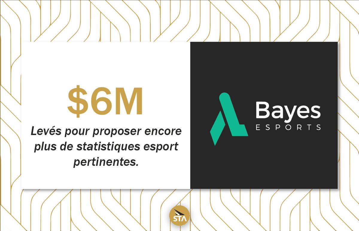 📢 <a href="/BayesEsports/">Bayes Esports</a>, entreprise de drecueil de données en direct, lève $6M !

L'entreprise travaille notamment avec <a href="/ESL/">ESL</a>  &amp; <a href="/riotgames/">Riot Games</a>. sur de l'analyse de données en temps réel.

Grâce à cette levée, ils souhaitent recruter au minimum 25 nouvelles personnes !

#STAKRN #esports