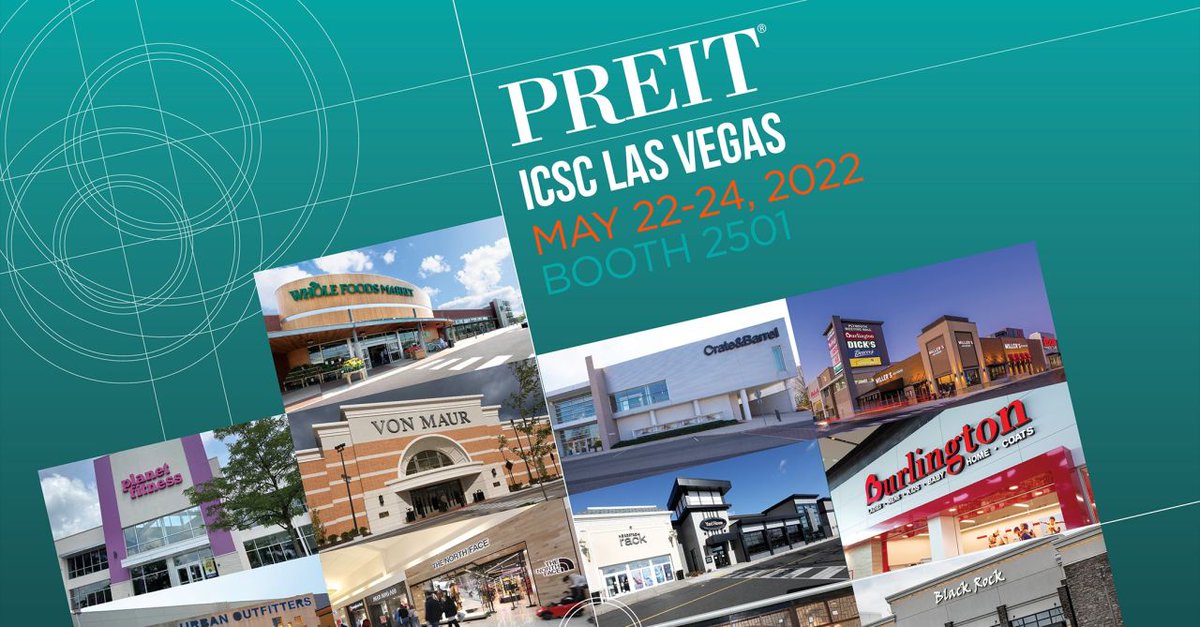 PREIT's tweet photo. Will we see you at the #ICSC Conference in Vegas next week?
Book time to meet with our team: https://t.co/AianUeuF3Y
#retail #retailrealestate #cre #preit https://t.co/I5Zv6LfnW0