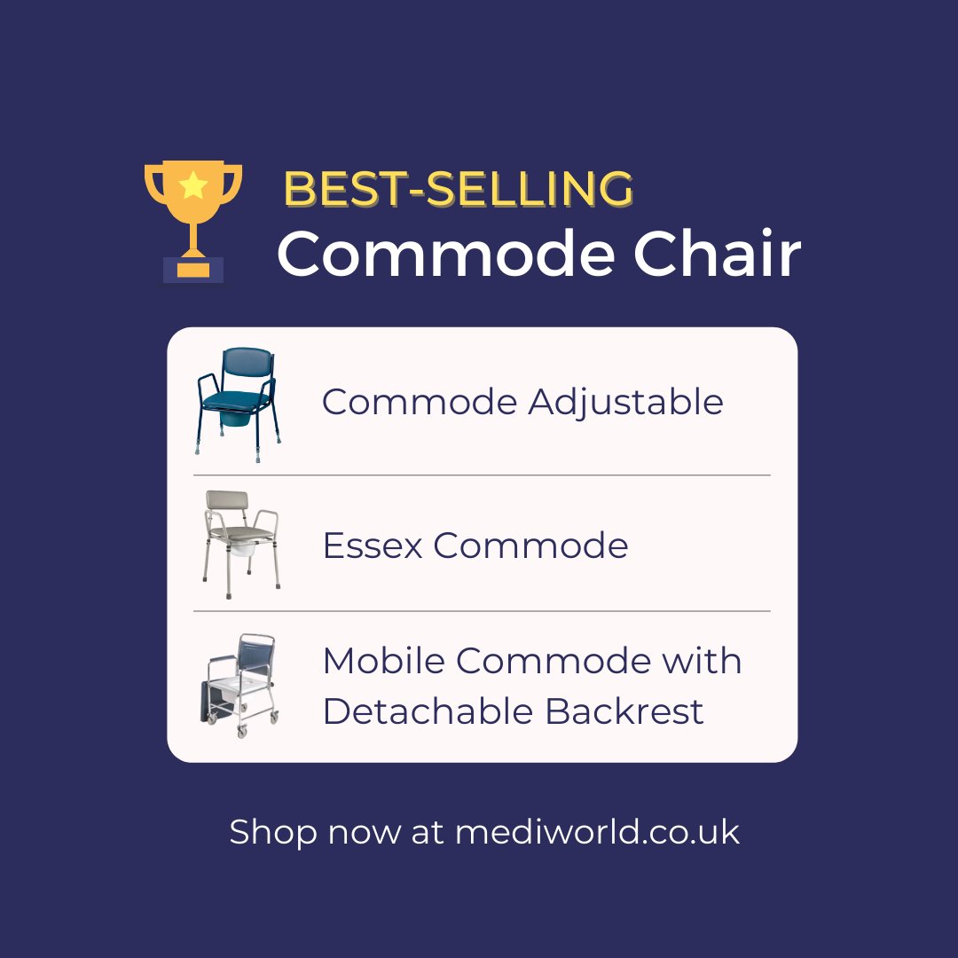 mediworlduk's tweet photo. Are you looking for a comfortable commode chair for the one you love?
Mediworld always chooses the best options for you, and these are our top-selling commode chairs of the year 🏆
Show now at https://t.co/6Izs0uvyOi
#MediworldUK #CommodeChair #Streatham https://t.co/oBLHoCzVsT