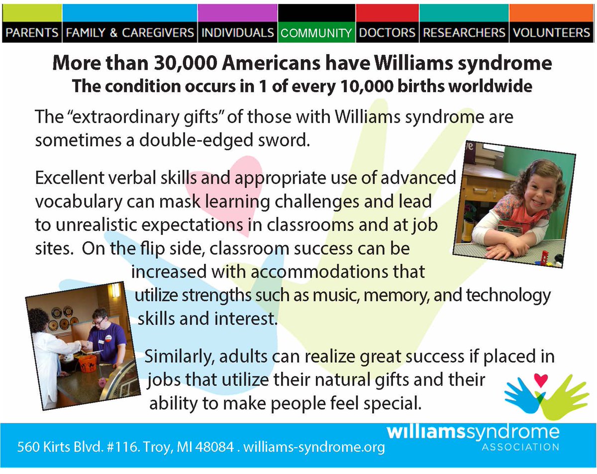 Williams Syndrome Association tweet media