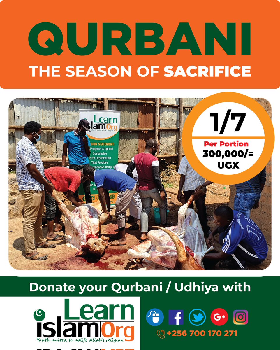 LearnIslam_org's tweet photo. The days of #Qurbani are almost upon us.

This is an auspicious occasion and a time for celebration across the world. 

For many, it brings joy as they can consume meat donated by those making their sacrifices. 

Make your sacrifice today. https://t.co/nrSxWWHZJI