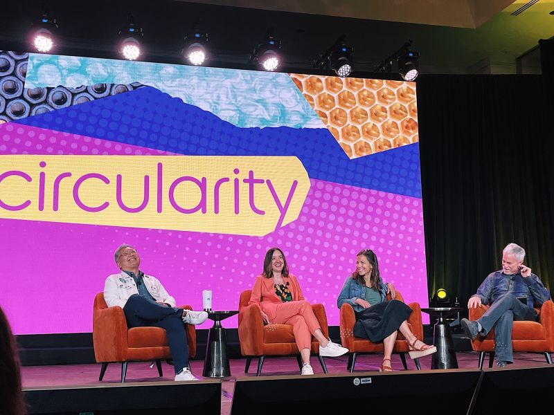 Highlights from #Circularity22! Yesterday, <a href="/BridgetCroke/">Bridget Croke</a> of <a href="/LoopFund/">Closed Loop Partners</a>, together with Amanda Nusz of <a href="/Target/">Target</a>, <a href="/KoboriGrillsCSR/">Michael Kobori</a> of <a href="/Starbucks/">Starbucks</a> and @makower of <a href="/GreenBiz/">Green Biz</a>, kicked off the event with a discussion on the importance of #collaboration in advancing the #circulareconomy.