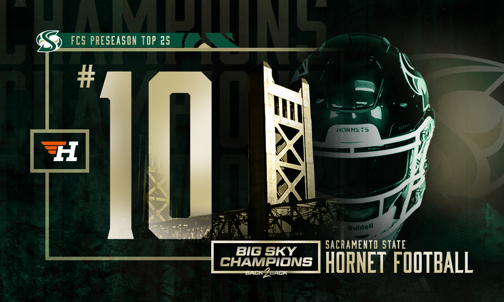 SacHornetsFB's tweet image. The first FCS Preseason Top 25 was revealed today (yes, it's May 18th) and the Hornets are 10th in the @HEROSports_FCS poll.
hornetsports.com/sports/fball/2…