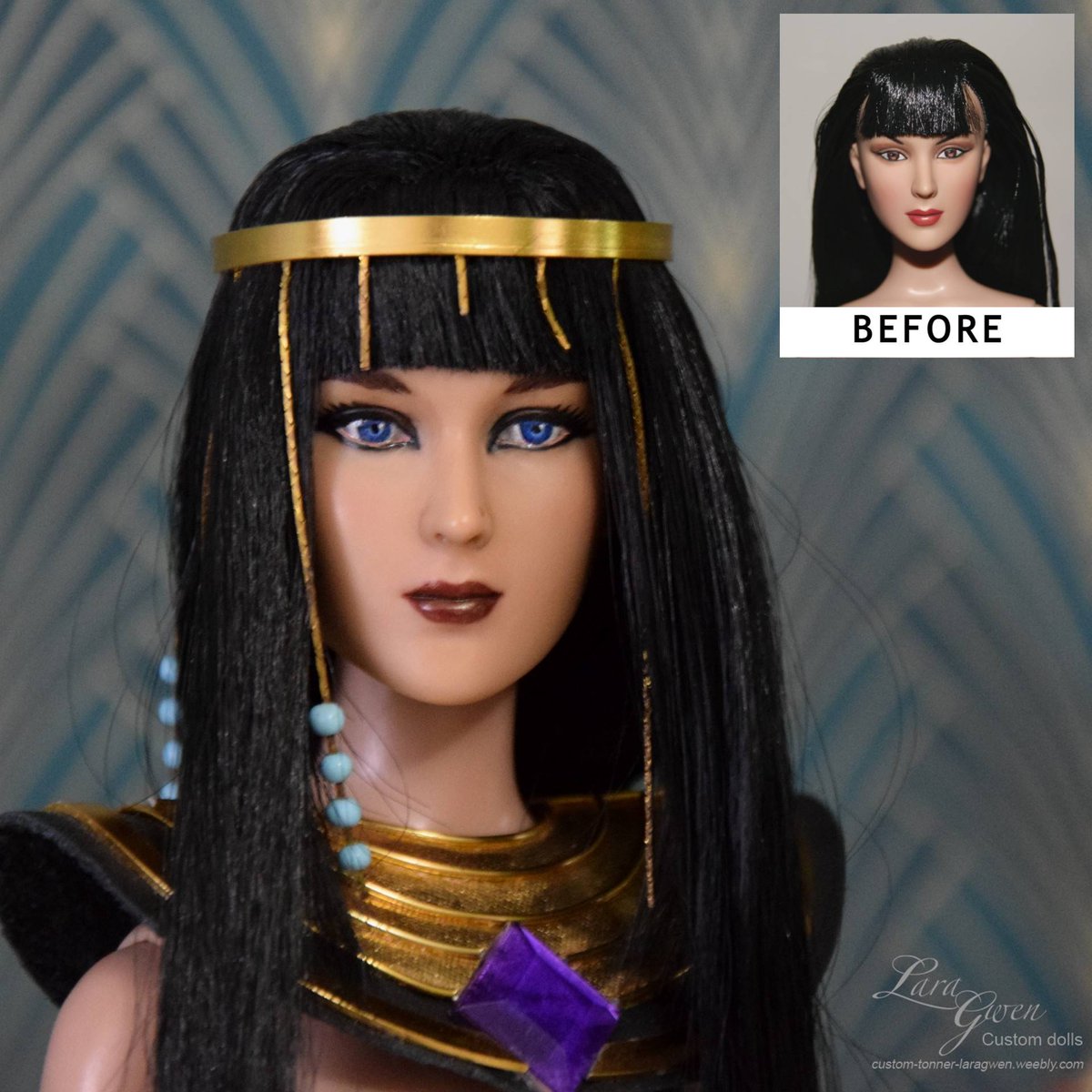 Laragwendoline's tweet photo. Hello, my last creation is for sale now.
Hope you like this #doll 😊

#ooakdoll #LaraCroft #lctoo #isis #egyptian #egypte #customlaracrofttonnerdoll #artist #tonnerdoll https://t.co/asvqqQ4Fdh