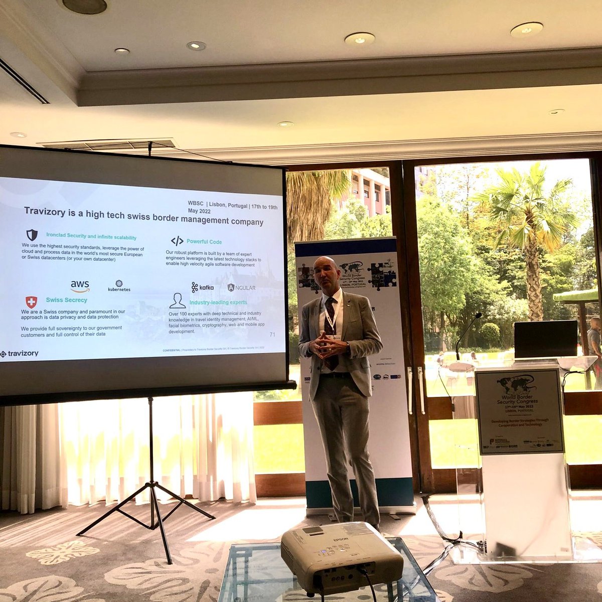 travizory's tweet photo. Our CEO Renaud Irminger presented our solutions to improve your borders security at #worldbordersecuritycongress in Lisbon!
Come tomorrow at our booth n°15 to learn more about how we can help you!
#bordersecurityreport https://t.co/qQaCDLO3SS