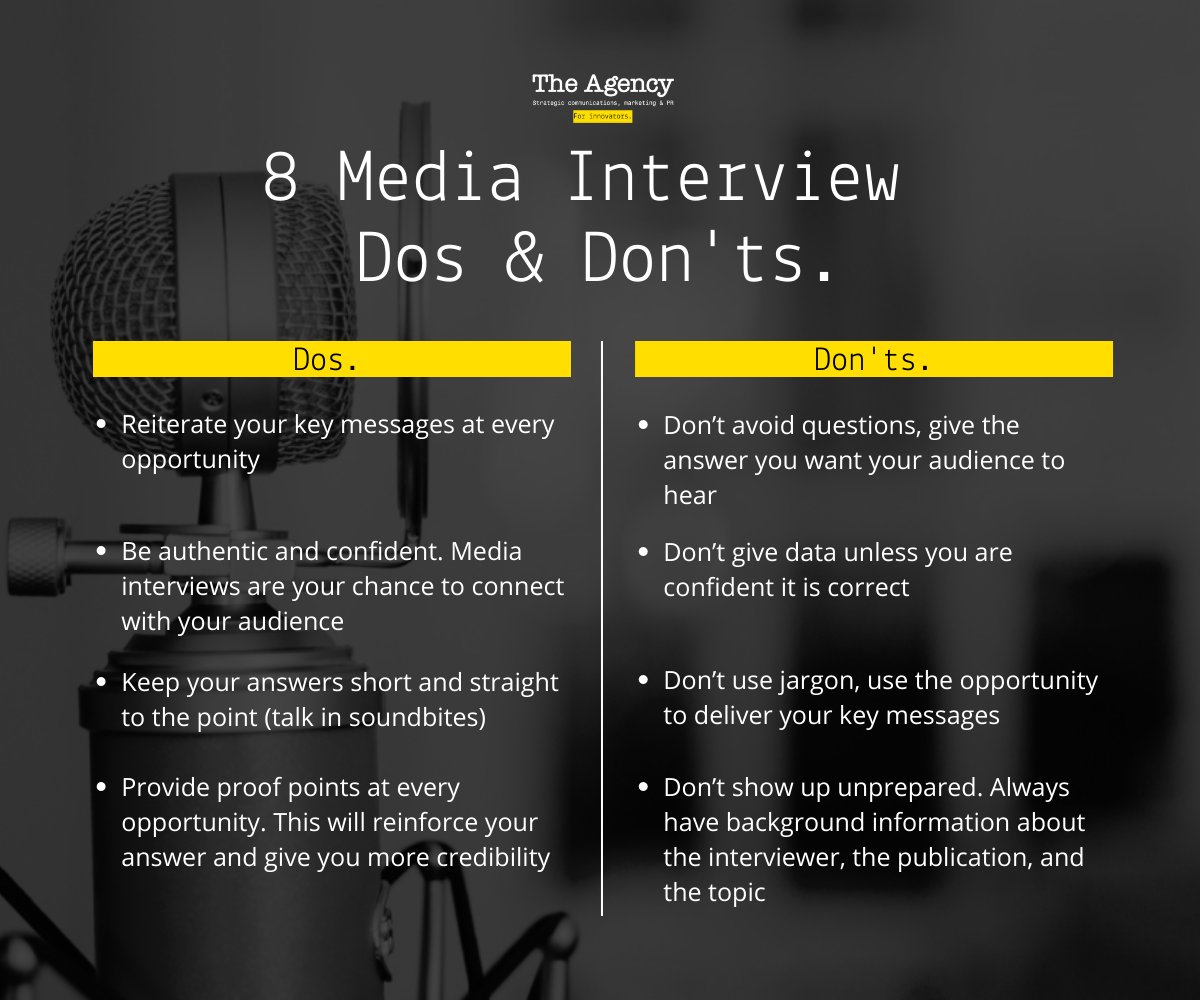 PRTheAgency's tweet photo. Have a press release or speaking engagement coming up?
Our Account Manager, Hiba Berrekia, shares 8 dos and don’t to help prepare you for success! 👇
#yycpr #calgarypr #calgaryagency https://t.co/a7icHRhZcW