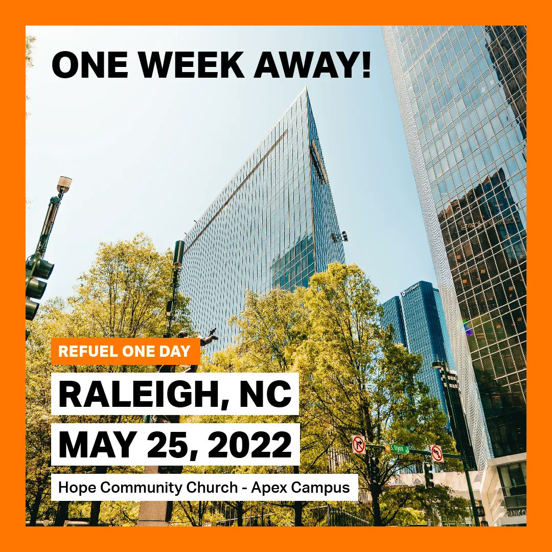 LibertyCNetwork's tweet image. Just one week until #RefuelOneDay #Season2 w #LCNRaleighNC! Can you tell we're excited? Register now for this FREE event at refuel.org 

@refuelorg #Refuel2022 #MakeDisciplesWhoMakeDisciples