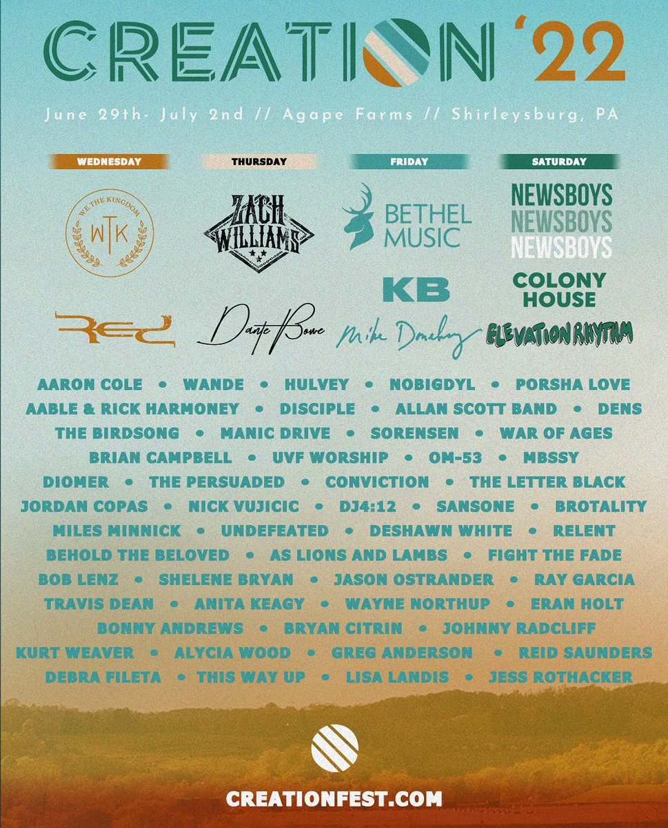 Let's shake the dust off and party, <a href="/CreationFest/">Creation Festival</a>!