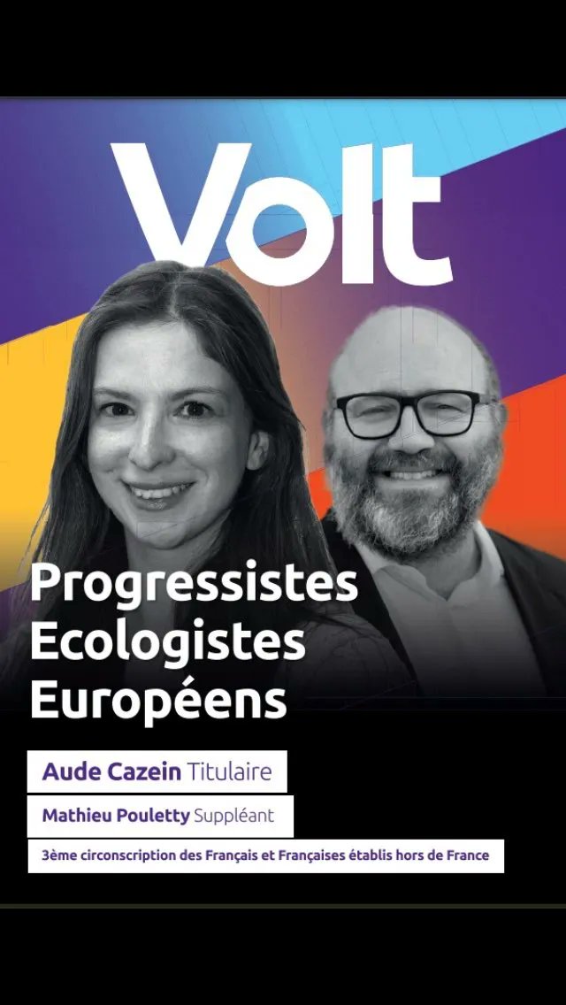 VoltCzechia's tweet photo. Našimi kandidáty pro parlamentní volby ve Francii jsou Aude Cazein💜 a @MathieuPouletty💜

Podporujeme z Česka
https://t.co/iENTpHNUhZ
#voltfrance #voltdanmark #volteuropa https://t.co/ziTqTp8Bc3