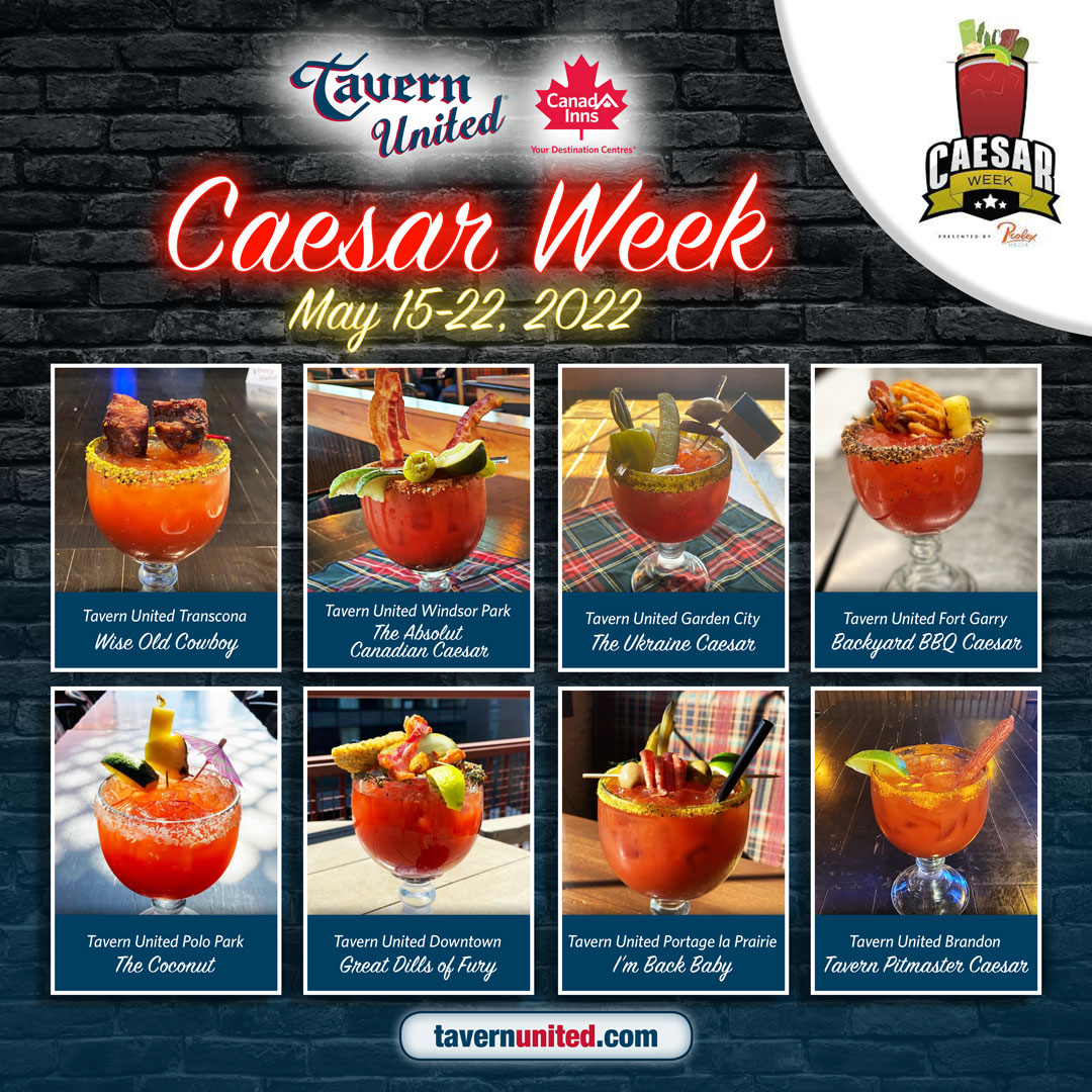TavernUnited's tweet photo. It's Caesar Week and do we have a great selection of Caesar's for you to try!!! Also join us on Thursday, May 19th for National Caesar Day and try out our Caesar Bar! #caesarday #TavernUnited https://t.co/w6MFUYARaK