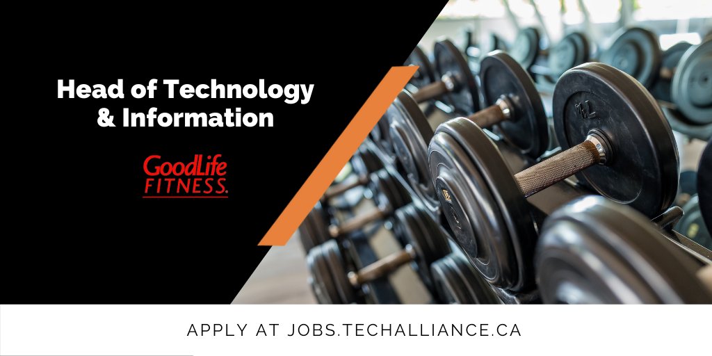 TechAlliance's tweet photo. Head of Technology & Information wanted at @GoodLifeFitness
Duties include managing:
➡Direct reports
➡Operations and security
➡Data management and services
Apply at https://t.co/svz9BFXhtl
#TechAllianceJobs #LdnOntJobs https://t.co/EhbSdUQAy0