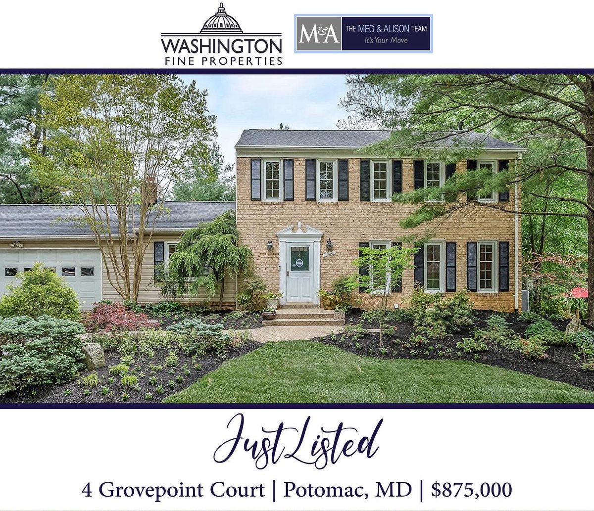 MegandAlison's tweet photo. #newlisting in #PotomacMD. #OpenHouse on Sun. May 22! $875,000. 4 Grovepoint Ct is a #Colonialhome w/ 4 BD, 2.5 BA, &amp; 3,185 sq ft over 3 levels. Hardwoods, plentiful windows, Natatorium w/ HydroWorx Indoor Pool (motorized current, built-in treadmill). 
#mdrealestate #wfpagents https://t.co/76srBxx4OE