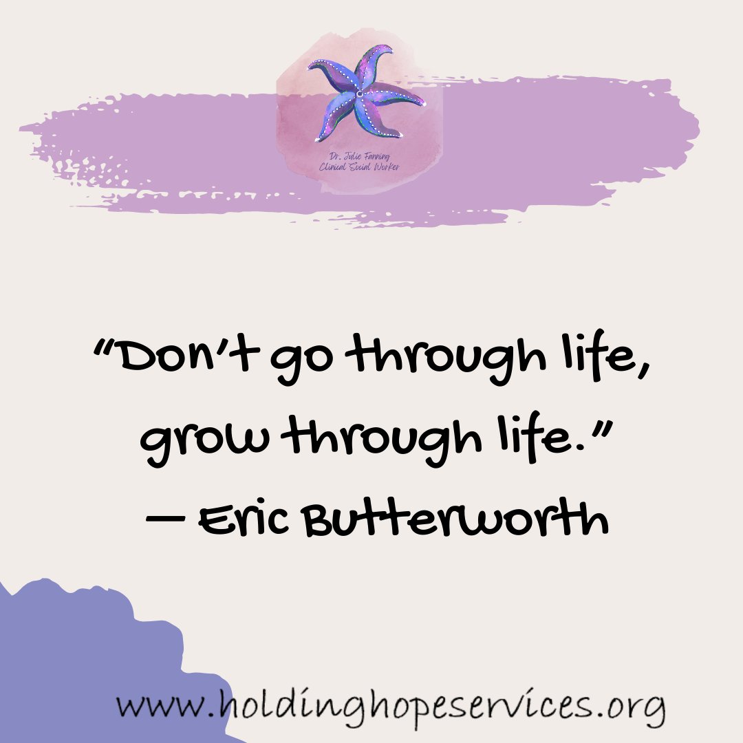 YES!  We only live fully by constantly growing!
#drjuliefanning #holdinghopeservices #liveyourbestlife