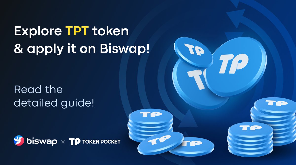 🧐Exchange &amp; Stake TPT on <a href="/Biswap_Dex/">Biswap</a> 🧐

Our partner <a href="/TokenPocket_TP/">TokenPocket</a> prepared a guide for you:
👉bit.ly/38ETrjH

💵 Swap TPT with the lowest fee of 0.1%
💵 12.97% APY for $TPT - $BUSD Farm
biswap.org/farms

💰Profit via TPT on #Biswap_DEX!
#DEX #DeFi