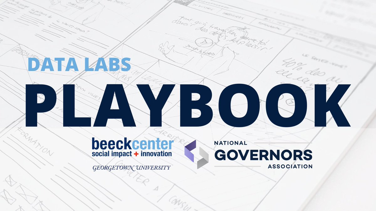 BeeckCenter's tweet photo. Today, we released the Data Labs Playbook with @NatlGovsAssoc This resource is designed for any public servant seeking to launch a data-informed project in their state. Read the Data Labs Playbook β¬οΈ https://t.co/q7a2AvfdAF
1/π§΅ https://t.co/3oqcmH72H5