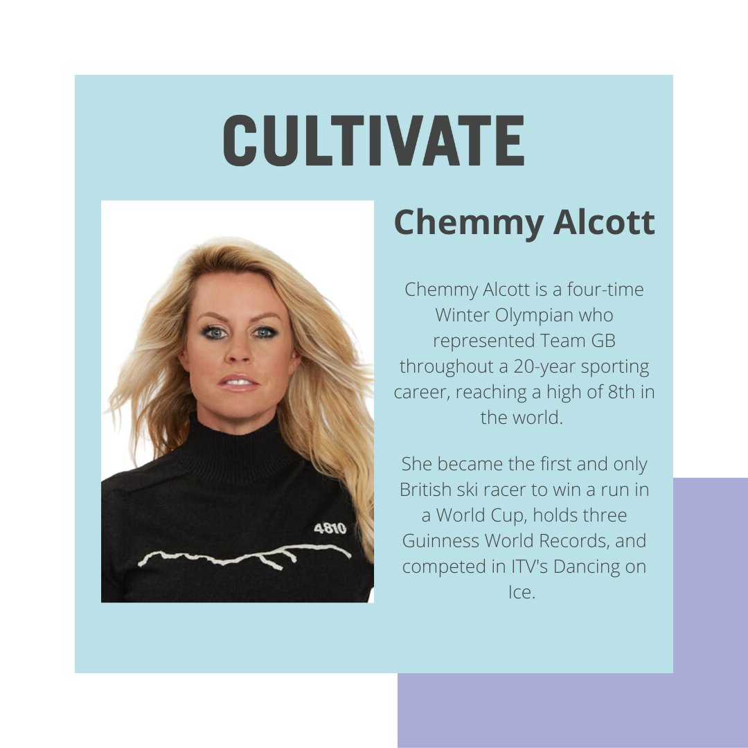 And last but not least, we have our fourth and final speaker of #Cultivate2022 - four-time Winter Olympian Chemmy Alcott taking to the stage.
