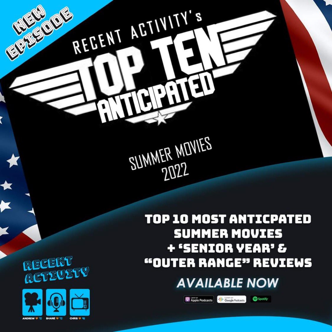 NEW EPISODE!
We reveal our Top 10 Most Anticipated Summer Movies + review #senioryearnetflix #OuterRange #OperationMincemeat & #Studio666 
————————
🎧 recent-activity.captivate.fm/listen
💻 forgottenentertainment.com/recent-activity