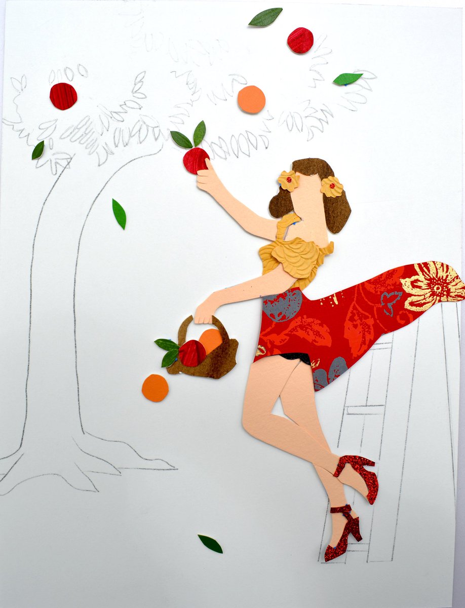 CindyCraigArts's tweet photo. “Fantasy Wife No. 13” collage and pencil on paper by Cindy Craig https://t.co/eehHKapuub