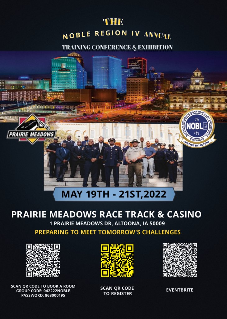 #NOBLE 2022 Region IV Training Conference starts tomorrow! “Preparing to Meet Tomorrow’s Challenges” May 19-20, 2022, in Altoona, Iowa. Includes a presentation on “Equity, Diversity, and Inclusion” &amp; Mental Health First Aid bit.ly/3L2v64r #JusticeByAction
 <a href="/iowa_noble/">Iowa N.O.B.L.E</a>