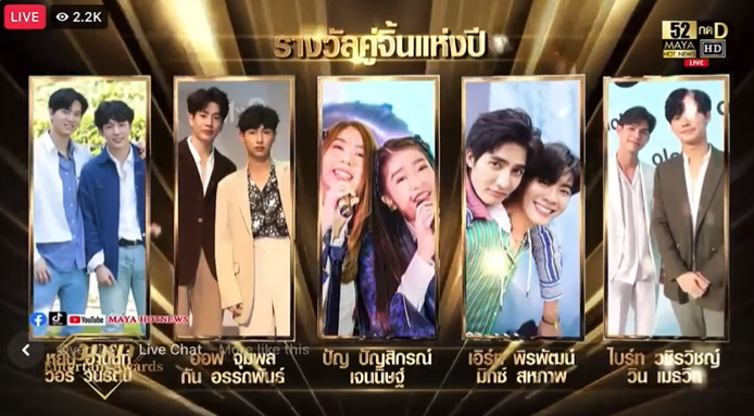 hubgirlslove's tweet photo. — #PunJennis, protagonistas do futuro GL tailandês #TheGirlfriendPlanner, ganharam o prêmio de Casal do Ano no #MayaEntertainAwards2022 

Elas eram o único casal feminino disputando! Parabéns, meninas.

(A Pun ainda mandou ficarmos ligadas porque GFP logo vem aí!) https://t.co/QyWthIuk0f
