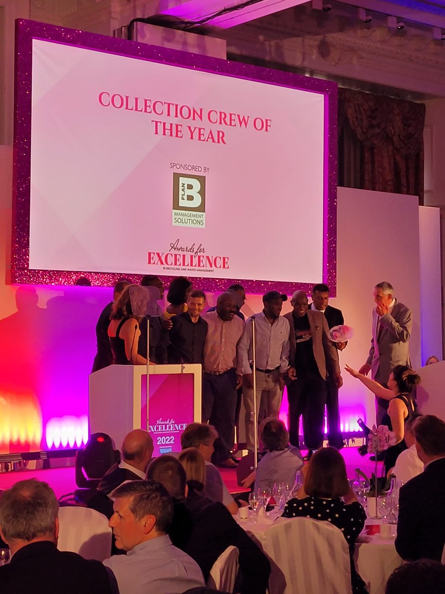 VeoliaUK's tweet photo. We are incredibly proud of our @lb_southwark's Recycling Crew 3 for winning Collection Crew of the Year at The Awards for Excellence hosted by @letsrecycle. Well done team for always going above and beyond in your vital role! https://t.co/yIJVcEvnw5