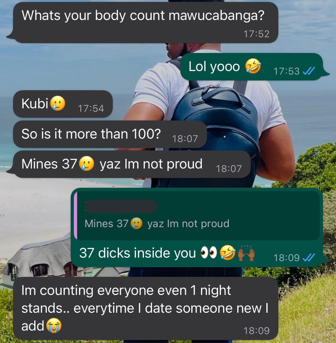 k_mfundopraise's tweet photo. Lol usually girls body count is 3💀 but my friend here is honest 🤣🤣🤣🤣 https://t.co/3d4hIzJR1R