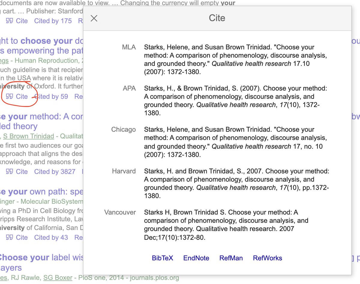 chooseyouruni's tweet image. Pro tip on reference lists (bibliography):

Google scholar will create and format the citation for you, and you can just copy and paste it into your document!

Click the button that says [&quot; Cite] and then Copy &amp;amp; Paste!

#studentips #studentlife #collegelife #university