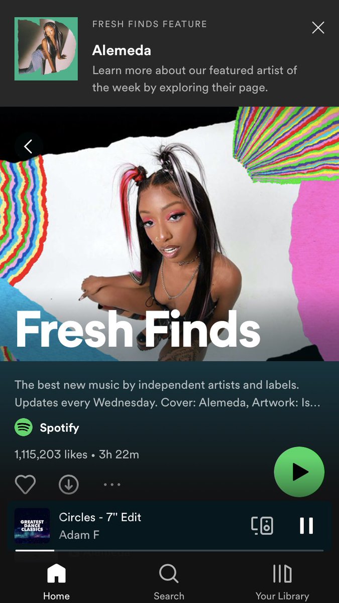 radgalash's tweet photo. @alemeda look what I saw when I opened Spotify right now 😩😩😩 https://t.co/eFbwXmGFLR