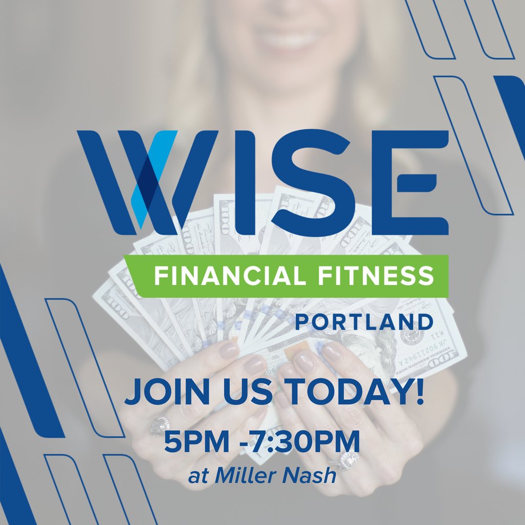 wiseportland's tweet photo. FINANCIAL FITNESS EVENT IS TODAY!

Join us at Miller Nash as we hear from our amazing panelists on all things money. Register now (or we'll just see you there!)

See you tonight! 👋 https://t.co/6loReTrJ0H