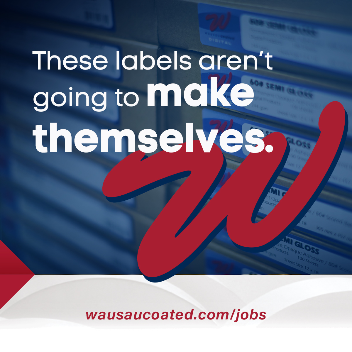 We need you! 🚨 We make specialty and custom labels and we need people as unique as our end product to make that happen. And if you’ve #gotgumption, you’ll fit right in. Apply today at wausaucoated.com/jobs. 
#hiring #manufacturingcareers #jobs #Wausau #ExpertsinWhatIf