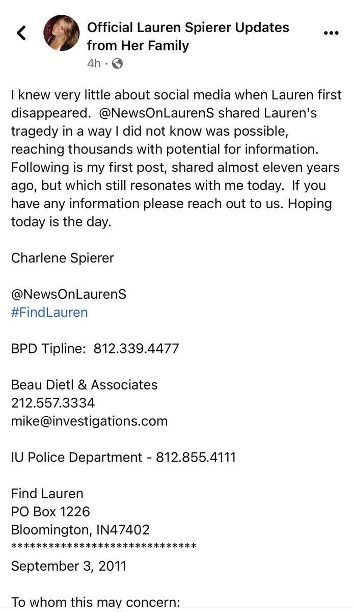 MISSINGLaurenSpierer tweet media