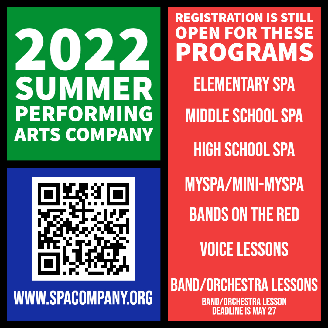 Summer is almost here! Be sure to register for SPA via MySchoolBucks if you are a GFPS family! Non-GFPS families can visit spacompany.org/registration for more information.