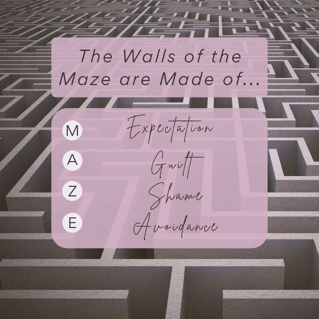 We have to systematically shed layers of EXPECTATION, SHAME GUILT, and AVOIDANCE associated with traditional motherhood. 

It's time we follow our intuition and our own path.

Find your way out of the maze 

#mother #mama #momlife
