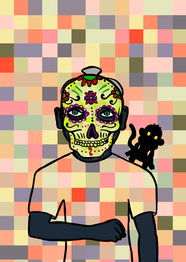 TheHashmasks's tweet photo. "Don't worry be Monkey" by @dav_lfg
I have decided to rename my beloved Shadow Monkey:
"Dont worry be Monkey"
A happy name in this sad bear market:
The smile of the mexican mask made me think that the life is good especially when you have a Shadow Monkey! https://t.co/MUO0V0W1vr