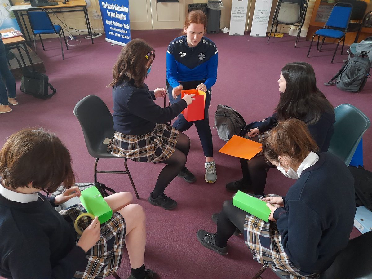 MercySligo's tweet photo. Our 3rd Year students began their preparation to become Mentors to our incoming 1st years in September with a training session facilitated by Nicola Tuffy of Foróige Big Brother Big Sister programme and Ms McTernan. Well done girls #whereyoubelong. https://t.co/KcVhuyplft