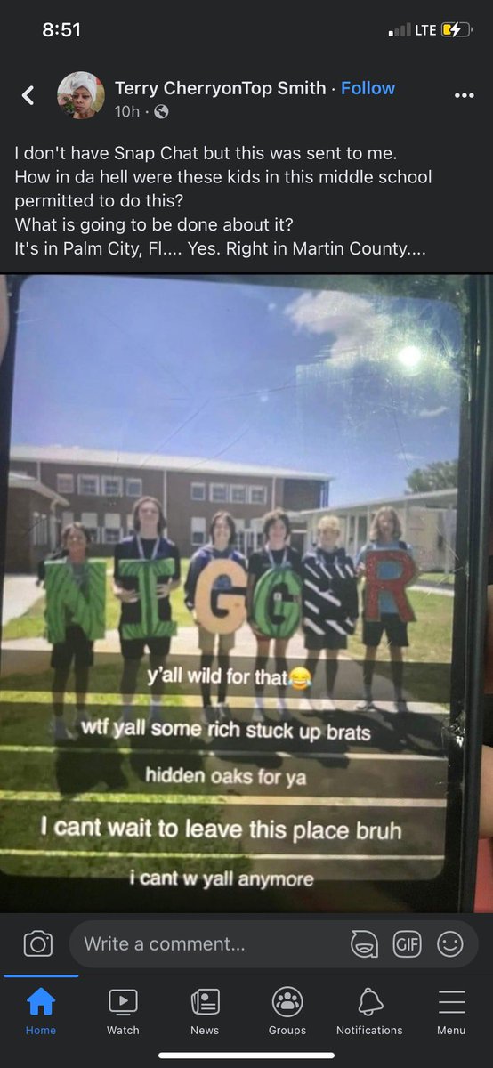 blsd1130's tweet photo. This blatant, disgusting, immoral, and disgraceful act of racism is exactly what leads to racial murders like in Buffalo. These hate-filled kids need to be identified and prosecuted. Suspension is a slap on the hand, if even.
@nytimes @SunSentinel @jsimms1119 @MartinFLSheriff https://t.co/kAi824qNk1